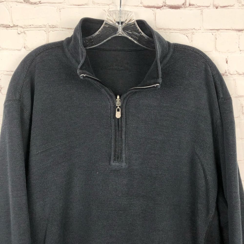 Tommy Bahama Denim Black Quarter Zip Men's Sz XL